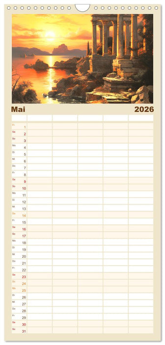 Szenen aus dem Antiken Griechenland (CALVENDO Familienplaner 2026)