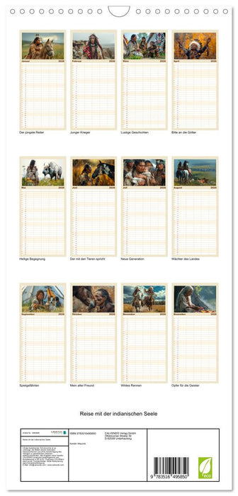 Reise mit der indianischen Seele (CALVENDO Familienplaner 2026)