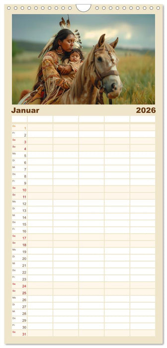 Reise mit der indianischen Seele (CALVENDO Familienplaner 2026)