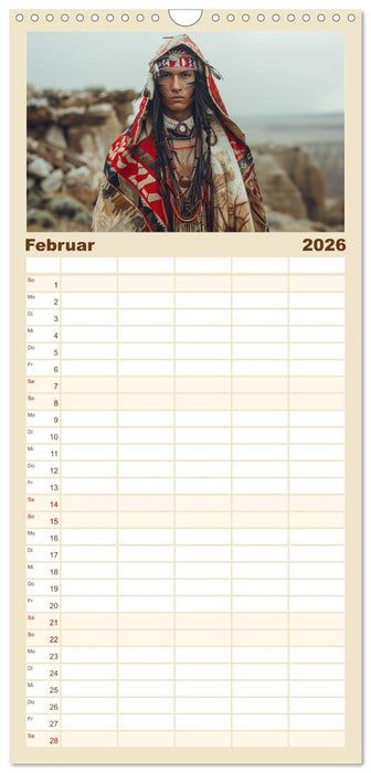 Reise mit der indianischen Seele (CALVENDO Familienplaner 2026)