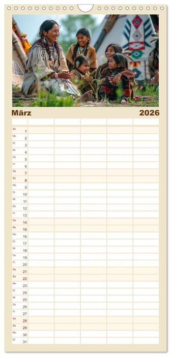 Reise mit der indianischen Seele (CALVENDO Familienplaner 2026)