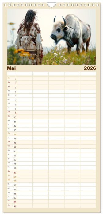 Reise mit der indianischen Seele (CALVENDO Familienplaner 2026)