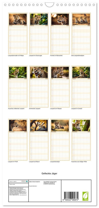 Gefleckte Jäger (CALVENDO Familienplaner 2026)