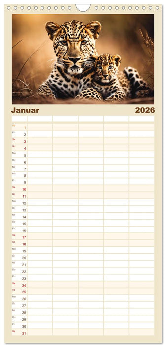 Gefleckte Jäger (CALVENDO Familienplaner 2026)