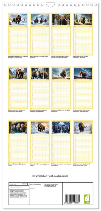Im urzeitlichen Reich des Mammuts (CALVENDO Familienplaner 2026)