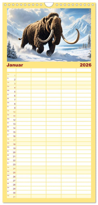 Im urzeitlichen Reich des Mammuts (CALVENDO Familienplaner 2026)