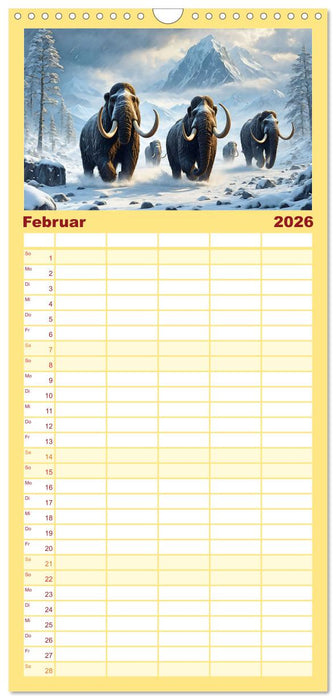 Im urzeitlichen Reich des Mammuts (CALVENDO Familienplaner 2026)