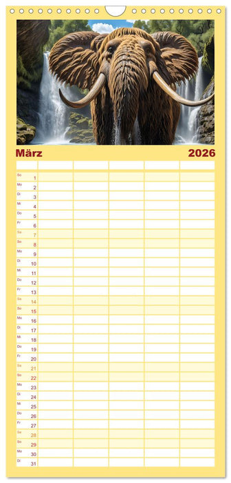Im urzeitlichen Reich des Mammuts (CALVENDO Familienplaner 2026)