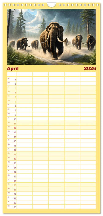 Im urzeitlichen Reich des Mammuts (CALVENDO Familienplaner 2026)