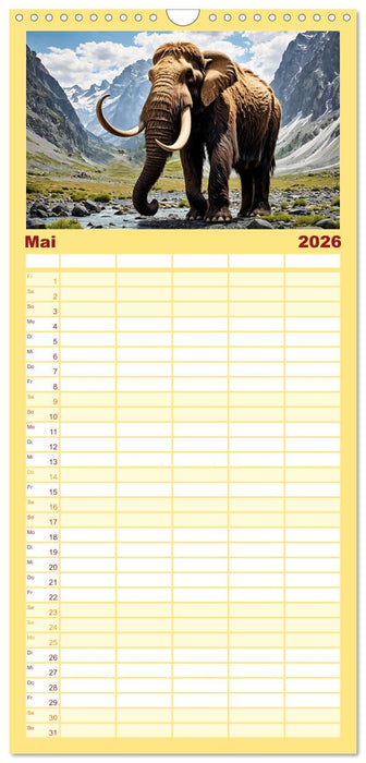 Im urzeitlichen Reich des Mammuts (CALVENDO Familienplaner 2026)