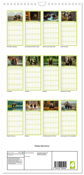 Wildes Bärenland (CALVENDO Familienplaner 2026)