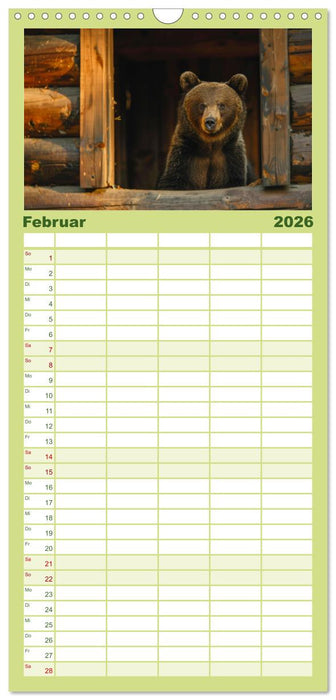 Wildes Bärenland (CALVENDO Familienplaner 2026)