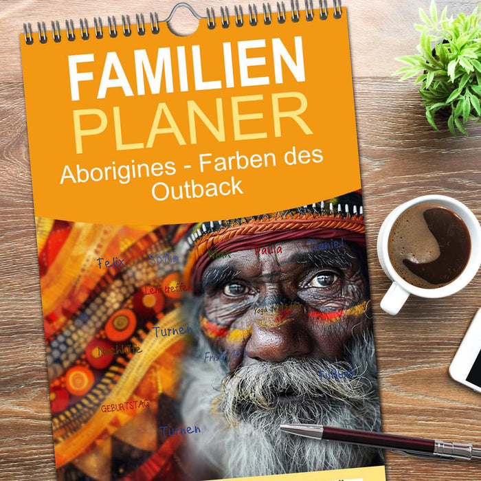 Aborigines - Farben des Outback (CALVENDO Familienplaner 2026)
