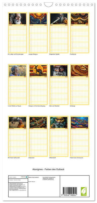 Aborigines - Farben des Outback (CALVENDO Familienplaner 2026)