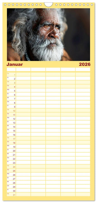 Aborigines - Farben des Outback (CALVENDO Familienplaner 2026)