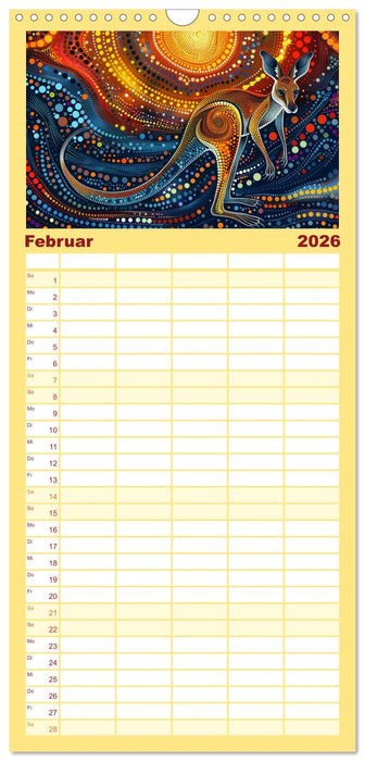 Aborigines - Farben des Outback (CALVENDO Familienplaner 2026)