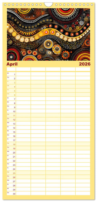 Aborigines - Farben des Outback (CALVENDO Familienplaner 2026)