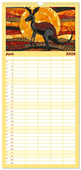 Aborigines - Farben des Outback (CALVENDO Familienplaner 2026)