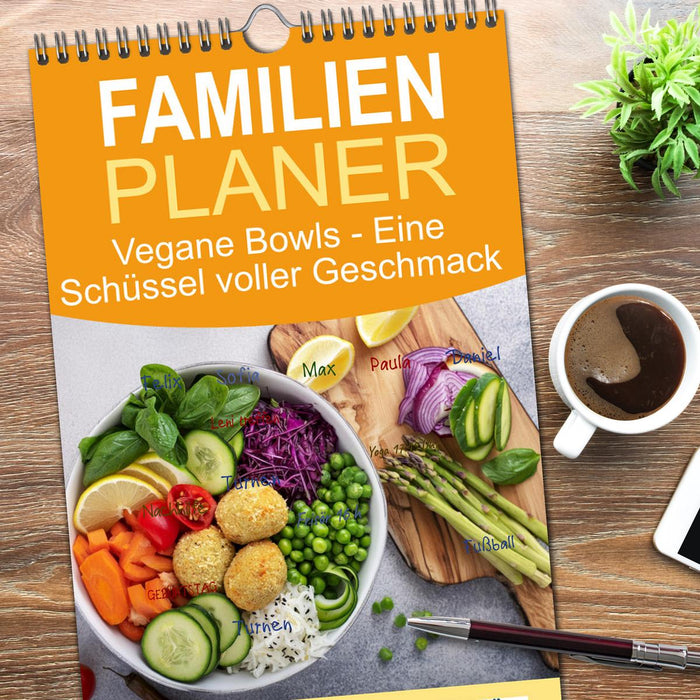 Vegane Bowls - Eine Schüssel voller Geschmack (CALVENDO Familienplaner 2026)