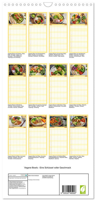Vegane Bowls - Eine Schüssel voller Geschmack (CALVENDO Familienplaner 2026)