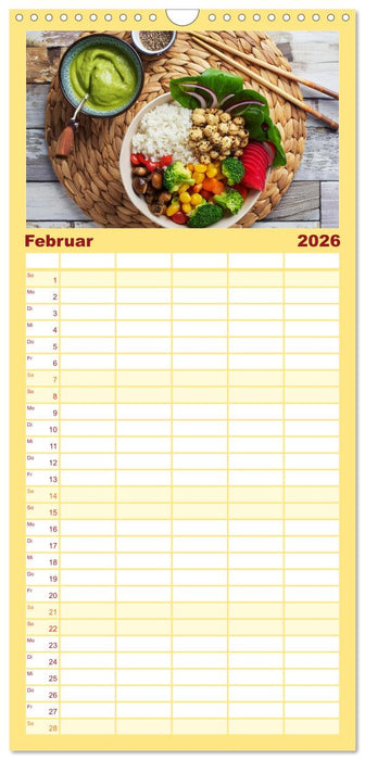Vegane Bowls - Eine Schüssel voller Geschmack (CALVENDO Familienplaner 2026)