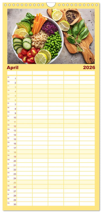 Vegane Bowls - Eine Schüssel voller Geschmack (CALVENDO Familienplaner 2026)