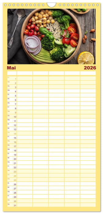 Vegane Bowls - Eine Schüssel voller Geschmack (CALVENDO Familienplaner 2026)