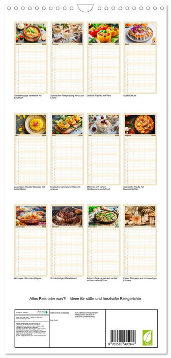 Alles Reis oder was?! - Ideen für süße und herzhafte Reisgerichte (CALVENDO Familienplaner 2026)