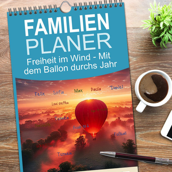 Freiheit im Wind - Mit dem Ballon durchs Jahr (CALVENDO Familienplaner 2026)