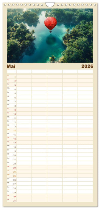 Freiheit im Wind - Mit dem Ballon durchs Jahr (CALVENDO Familienplaner 2026)