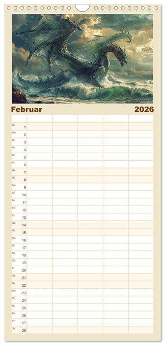 Drachenkrieger (CALVENDO Familienplaner 2026)