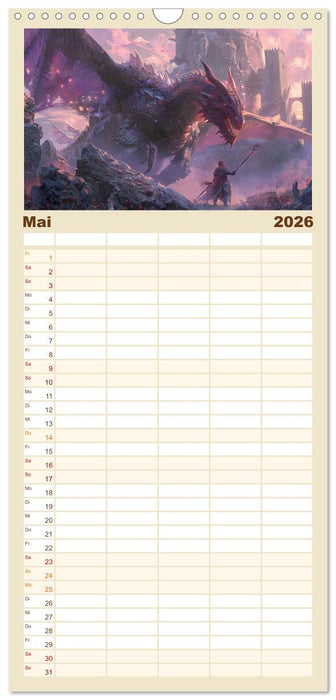 Drachenkrieger (CALVENDO Familienplaner 2026)