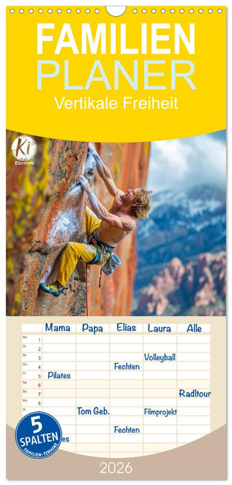 Vertikale Freiheit (CALVENDO Familienplaner 2026)