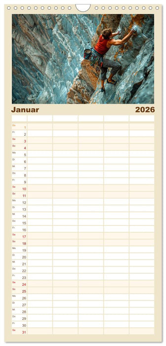 Vertikale Freiheit (CALVENDO Familienplaner 2026)