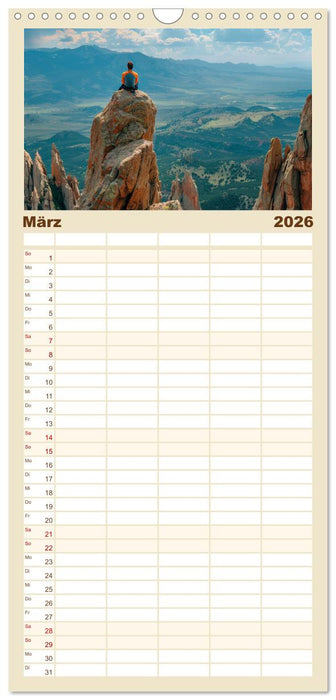 Vertikale Freiheit (CALVENDO Familienplaner 2026)