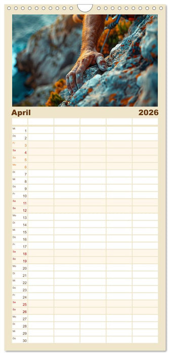 Vertikale Freiheit (CALVENDO Familienplaner 2026)