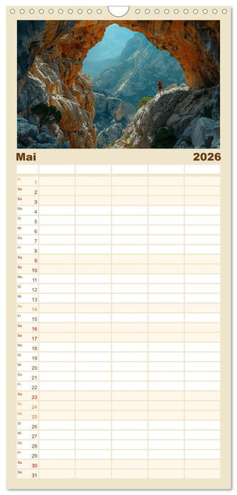 Vertikale Freiheit (CALVENDO Familienplaner 2026)