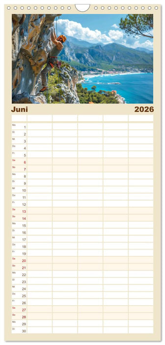 Vertikale Freiheit (CALVENDO Familienplaner 2026)