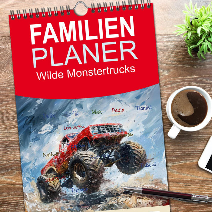 Wilde Monstertrucks (CALVENDO Familienplaner 2026)