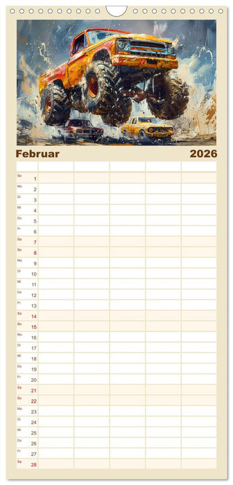 Wilde Monstertrucks (CALVENDO Familienplaner 2026)