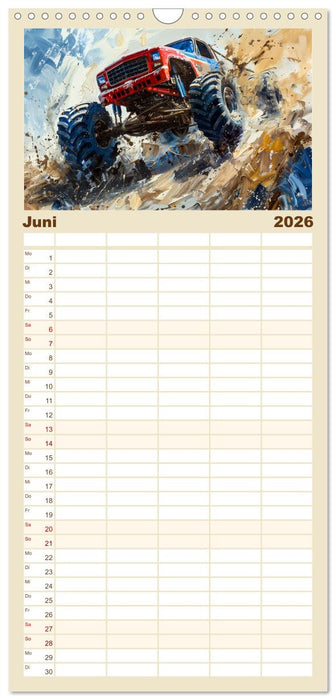 Wilde Monstertrucks (CALVENDO Familienplaner 2026)