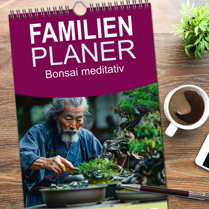 Bonsai meditativ (CALVENDO Familienplaner 2026)
