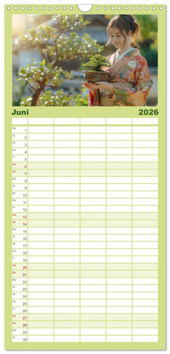 Bonsai meditativ (CALVENDO Familienplaner 2026)