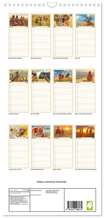 Afrikas urtümliche Schönheit (CALVENDO Familienplaner 2026)