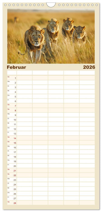 Afrikas urtümliche Schönheit (CALVENDO Familienplaner 2026)