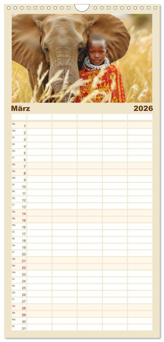 Afrikas urtümliche Schönheit (CALVENDO Familienplaner 2026)