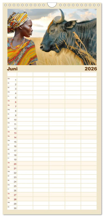 Afrikas urtümliche Schönheit (CALVENDO Familienplaner 2026)