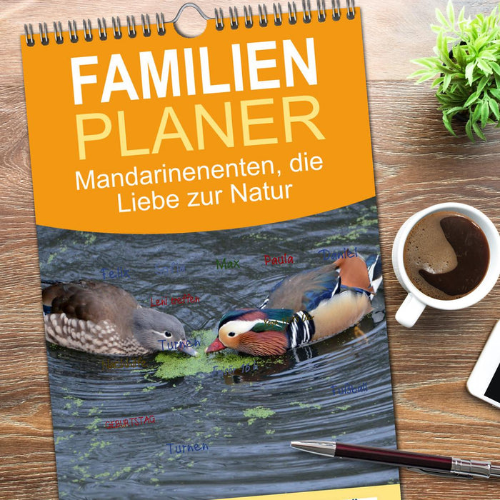 Mandarinenenten, die Liebe zur Natur (CALVENDO Familienplaner 2026)