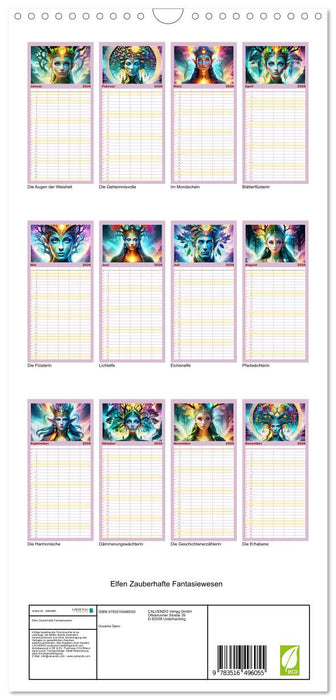 Elfen Zauberhafte Fantasiewesen (CALVENDO Familienplaner 2026)