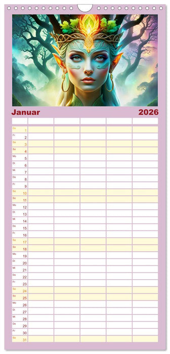 Elfen Zauberhafte Fantasiewesen (CALVENDO Familienplaner 2026)
